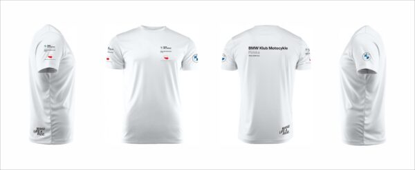 Męska Koszulka T-Shirt, biały - BMW Klub Motocykle Polska - obrazek 2